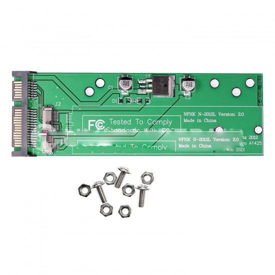 SSD to SATA Adapter For MacBook Air Pro A1398 A1425 A1465 A1466 (Mid 2012,Late 2012) SSD to SATA Adapter For MacBook Air Pro A1398 A1425 A1465 A1466 (Mid 2012,Late 2012)