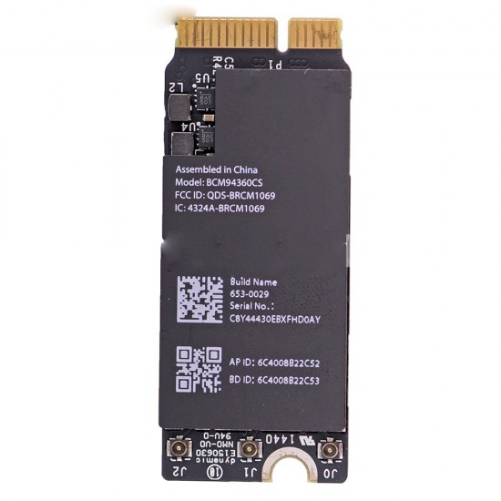 WiFi/Bluetooth Card #BCM943602CS for MacBook Pro Retina A1398 A1502 (Early 2015-Mid 2015) WiFi/Bluetooth Card #BCM943602CS for MacBook Pro Retina A1398 A1502 (Early 2015-Mid 2015)