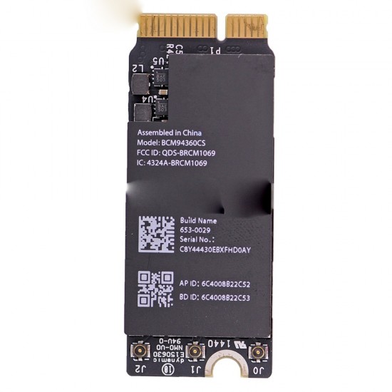 WiFi/Bluetooth Card #BCM943602CS for MacBook Pro Retina A1398 A1502 (Early 2015-Mid 2015) WiFi/Bluetooth Card #BCM943602CS for MacBook Pro Retina A1398 A1502 (Early 2015-Mid 2015)